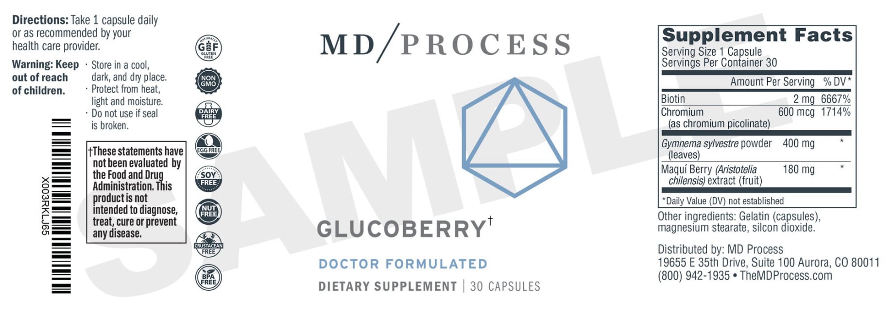 GlucoBerry ingredients 